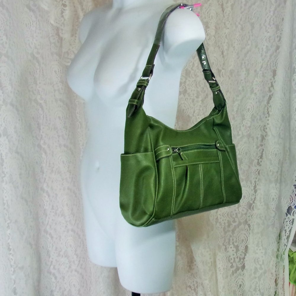 Fashion Vegan Handbag Olive Green NWOT